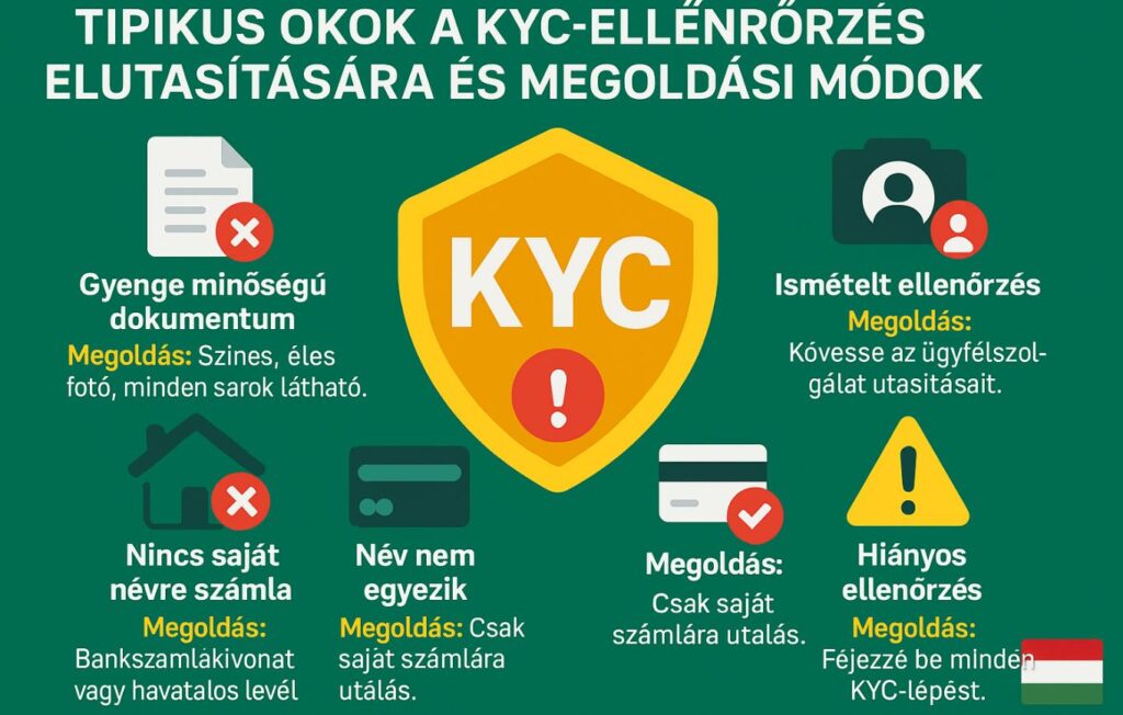 KYC verification rejection reasons and solutions
