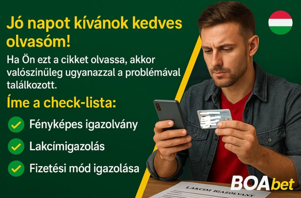 Boabet dokumentum lista – igazolvány, lakcím, fizetés